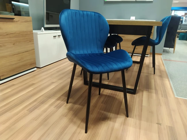 Krzesło tapicerowane velvet K1-FX granatowe (ciemno niebieskie)