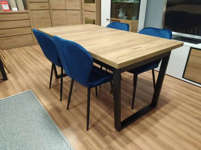 Krzesło tapicerowane velvet K1-FX granatowe (ciemno niebieskie)