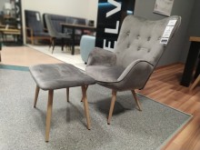 LC-022 FOTEL SKANDYNAWSKI Z PODNÓŻKIEM VELVET FURNITEX