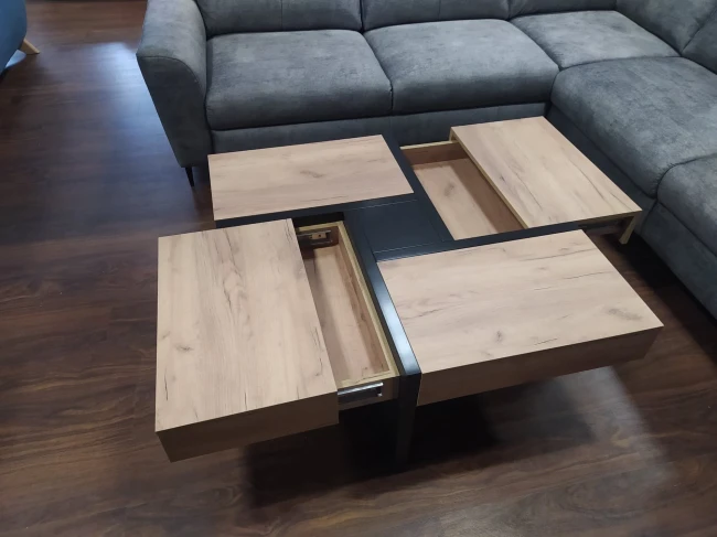 ŁAWA Z SZUFLADAMI SEVILLA HALMAR DĄB WOTAN CZARNY