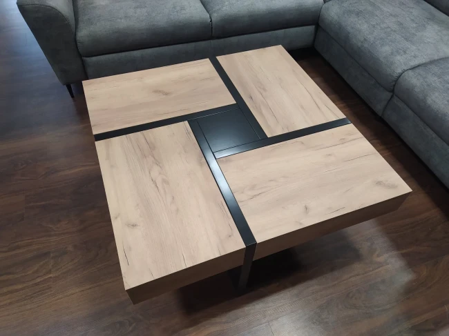 ŁAWA Z SZUFLADAMI SEVILLA HALMAR DĄB WOTAN CZARNY