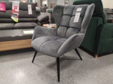 TYRION FOTEL USZAK NA METALOWYCH NOGACH TKANINA VELVET HALMAR