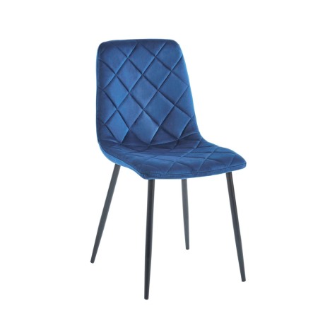 Krzesło tapicerowane K6-FX velvet niebieskie granatowe Furnitex