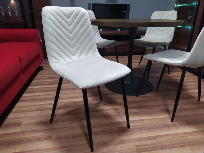 Krzesło tapicerowane K5-FX velvet beżowe Furnitex