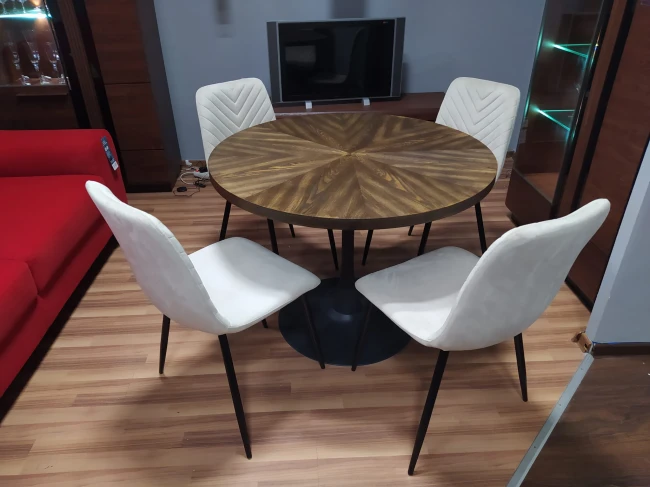 Krzesło tapicerowane K5-FX velvet beżowe Furnitex