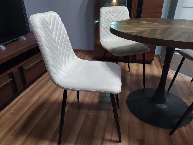 Krzesło tapicerowane K5-FX velvet beżowe Furnitex