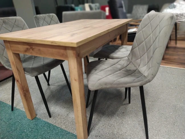 Krzesło tapicerowane K6-FX velvet szare popielate Furnitex