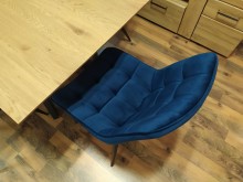 Krzesło tapicerowane velvet J262-1 granatowe ciemno niebieskie