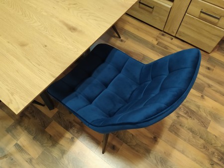 Krzesło tapicerowane velvet J262-1 granatowe ciemno niebieskie