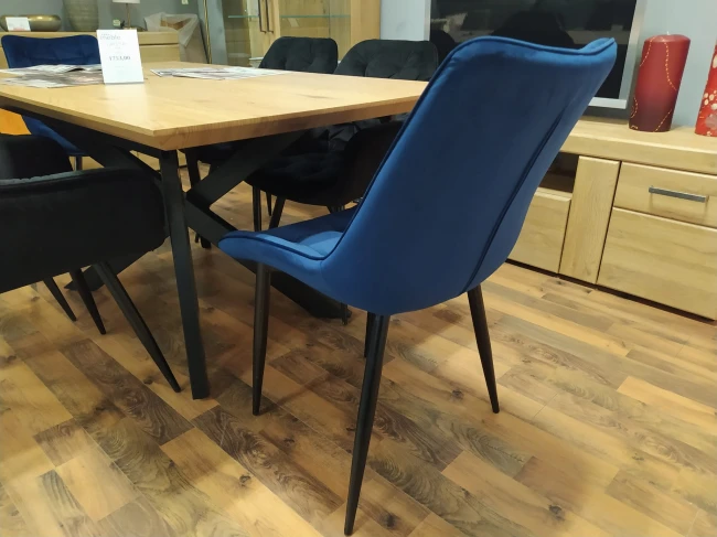 Krzesło tapicerowane velvet J262-1 granatowe ciemno niebieskie