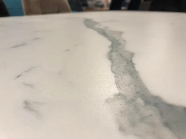 STÓŁ ARMANI CERAMIC BIAŁY EFEKT MARMURU/ CZARNY MAT 160(220)X90
