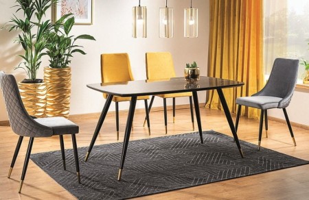 KRZESŁO PIANO VELVET SZARY BLUVEL14 ZE ZŁOTĄ NOGĄ + STÓŁ CYRYL EFEKT KAMIENIA.jpg