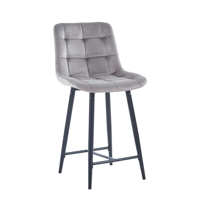 H1-FX HOKER NISKI KRZESŁO BAROWE CZARNE NOGI VELVET SZARY.jpg