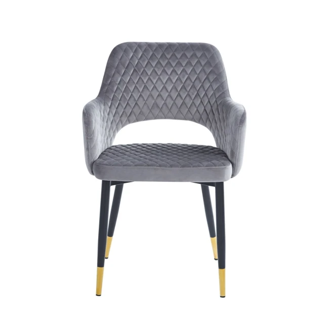 KRZESŁO TAPICEROWANE K3-FX PIKOWANE ZŁOTE NOGI SZARY VELVET FURNITEX GLAMOUR.jpg