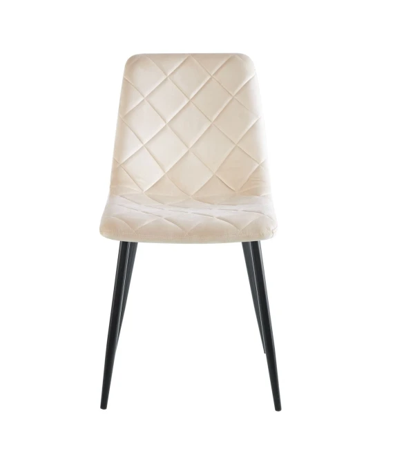 KRZESŁO TAPICEROWANE K6-FX VELVET NA CZARNYCH NOGACH BEŻOWE.jpg