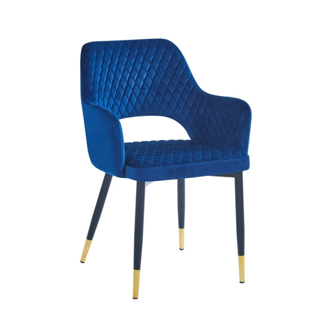 KRZESŁO TAPICEROWANE K3-FX PIKOWANE ZŁOTE NOGI CIEMNO NIEBIESKIE GRANATOWE VELVET FURNITEX GLAMOUR BOK.jpg