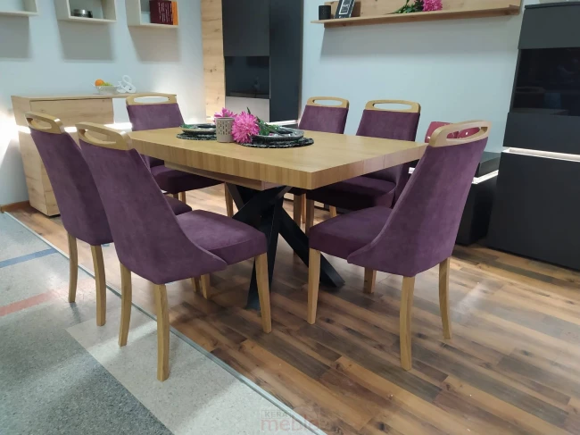 TORINO nowoczesne krzesło dębowe duży wybór kolorów + stół loft Iryd Bukowski
