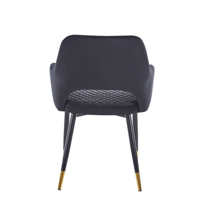 KRZESŁO TAPICEROWANE K3-FX PIKOWANE ZŁOTE NOGI CZARNE GLAMOUR VELVET FURNITEX GLAMOUR DO JADALNI TYŁ.jpg