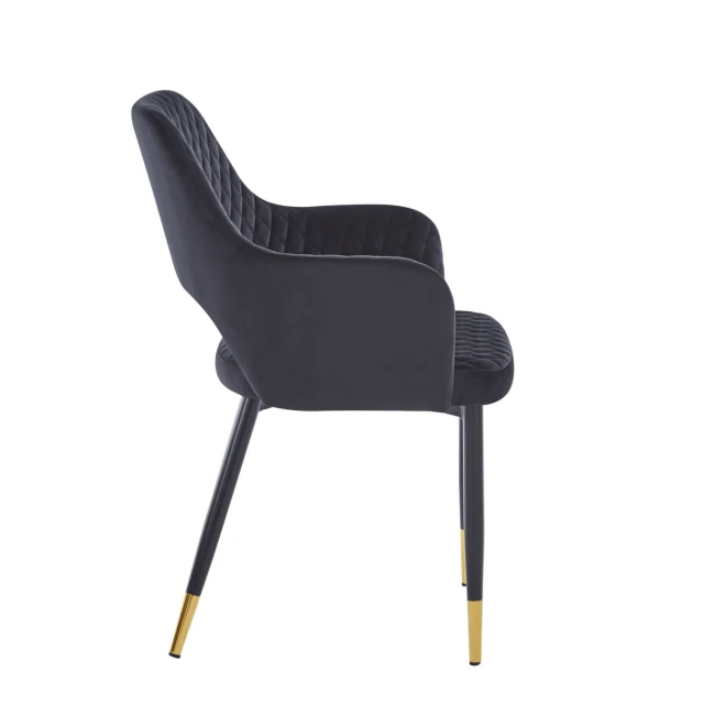 KRZESŁO TAPICEROWANE K3-FX PIKOWANE ZŁOTE NOGI CZARNE GLAMOUR VELVET FURNITEX GLAMOUR DO JADALNI.jpg