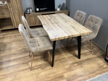 KRZESŁO MILA D VELVET DĄB STELAŻ/ BEŻ BLUVEL 28