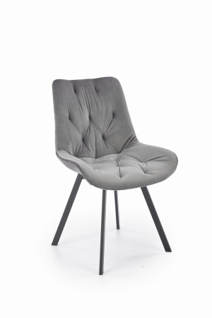 K519 krzesło obrotowe popielaty velvet