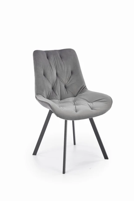 K519 krzesło obrotowe popielaty velvet
