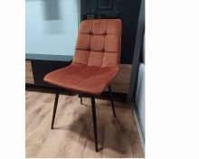 KRZESŁO MILA VELVET CZARNY STELAŻ/ CYNAMON BLUVEL 4215