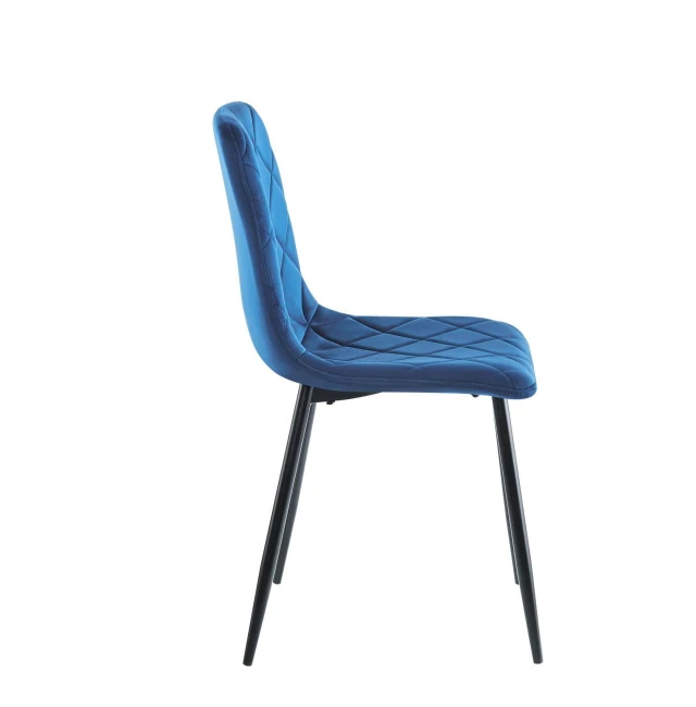 Krzesło tapicerowane K6-FX velvet niebieskie granatowe Furnitex