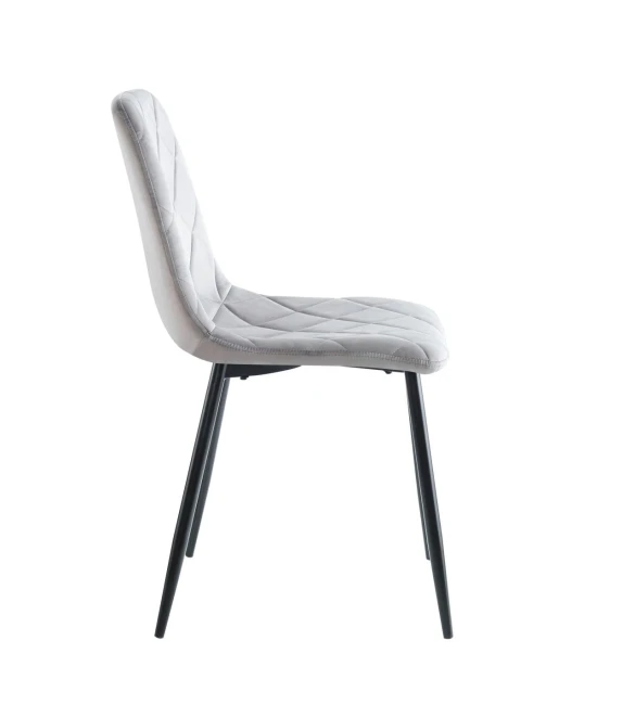 Krzesło tapicerowane K6-FX velvet szare popielate