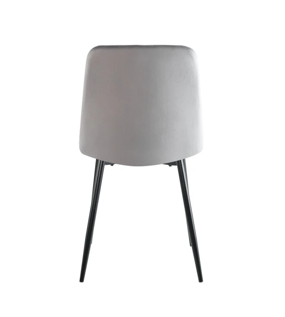 Krzesło tapicerowane K6-FX velvet szare popielate