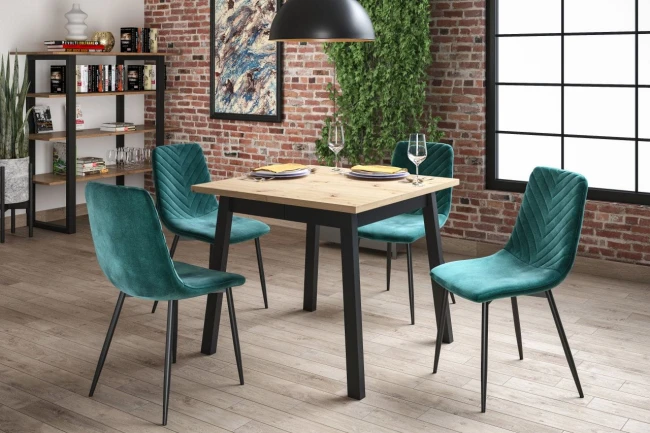 Krzesło tapicerowane velvet K5-FX velvet zielone Furnitex