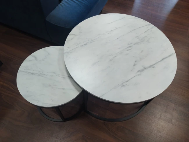 ŁAWA DION BIAŁY EFEKT MARMURU/CZARNY