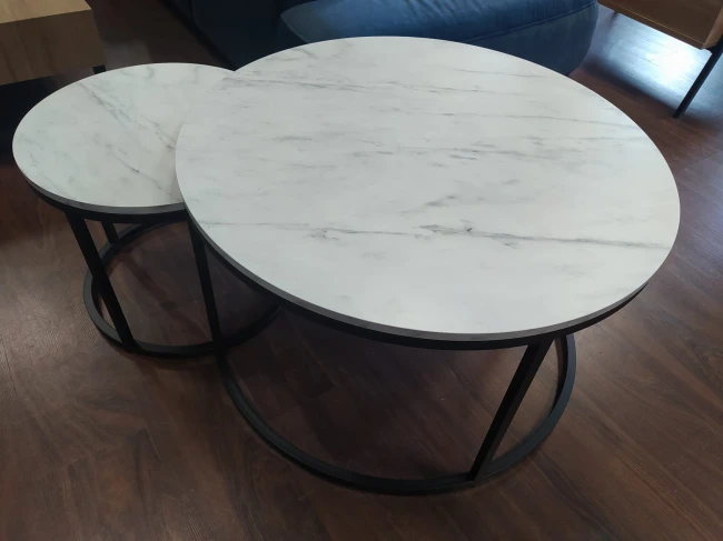 ŁAWA DION BIAŁY EFEKT MARMURU/CZARNY