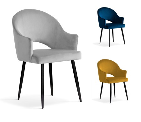 Krzesło tapicerowane GODA wybór kolorów / noga czarna