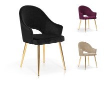 Krzesło tapicerowane GODA wybór kolorów / noga złota Atreve