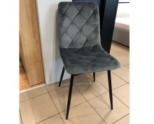 KRZESŁO JERRY VELVET CZARNY STELAŻ/ SZARY BLUVEL 14 SIGNAL