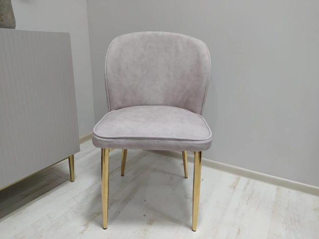 Krzesło Aine beżowe złota noga Atreve