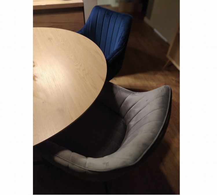 Krzesła obrotowe Azalia szare i granatowe Signal