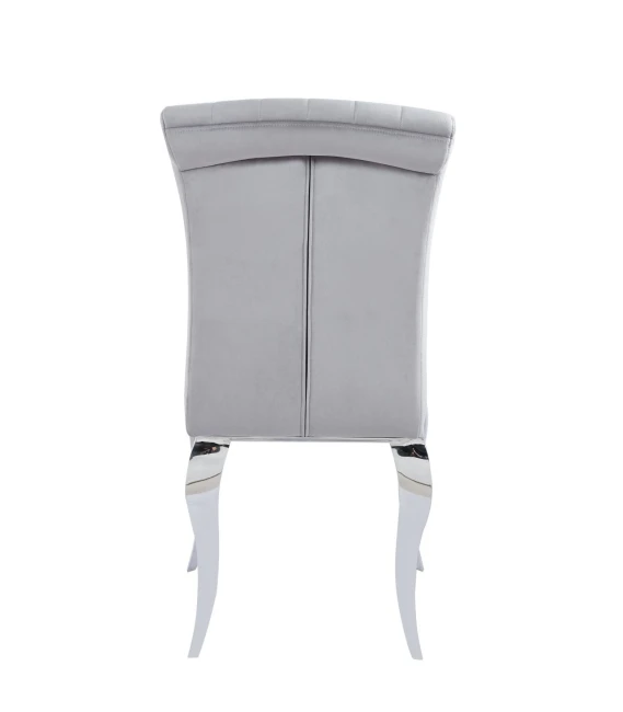 Krzesło tapicerowane KING K8-FX szary velvet / nogi chrom