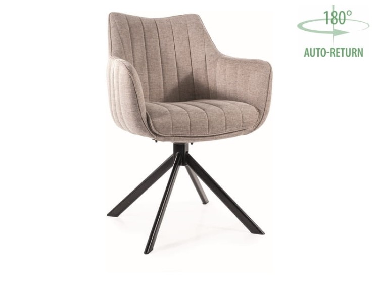 KRZESŁO OBROTOWE AZALIA BREGO CZARNY STELAŻ / J. BEŻ 31