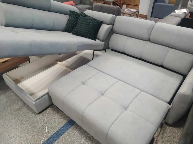 DAYTONA narożnik z regulowanymi zagłówkami i funkcją spania do salonu Comforteo