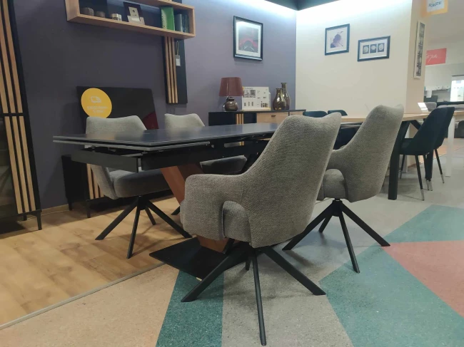 Krzesło obrotowe VESPER truflowe VOGAR052 / noga czarna