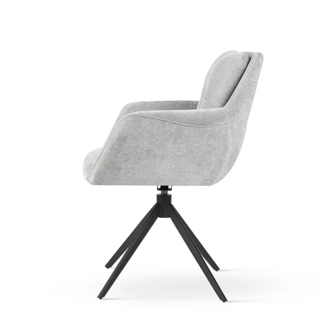 Krzesło obrotowe MONICA szare / noga czarna