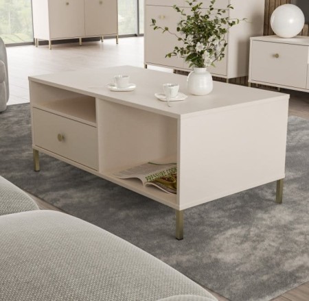 SALVATRICE stolik okolicznościowy / ława glamour ze złotymi nogami SVTT131-U60