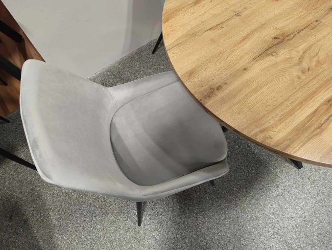 STÓŁ OKRĄGŁY ROZKŁADANY GASTON DĄB ARTISAN/CZARNY 100(135)X100