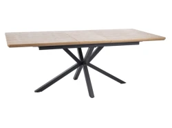 STÓŁ ROZKŁADANY LOGAN DĄB/CZARNY MAT 160(200)X90