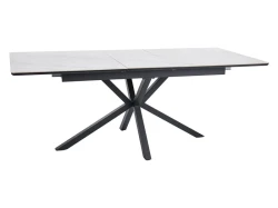 STÓŁ ROZKŁADANY LOGAN CERAMIC BIAŁY/CZARNY MAT 160(200)X90