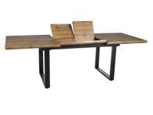 STÓŁ UMBERTO II DĄB ARTISAN/CZARNY 160(240)X90