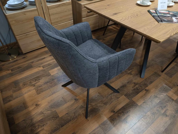 KRZESŁO OBROTOWE AZALIA BREGO CZARNY STELAŻ / C.SZARY 18