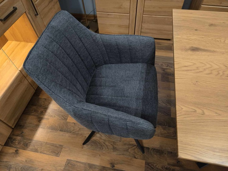 KRZESŁO OBROTOWE AZALIA BREGO CZARNY STELAŻ / C.SZARY 18